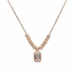 Rose gouden zirkonia hanger