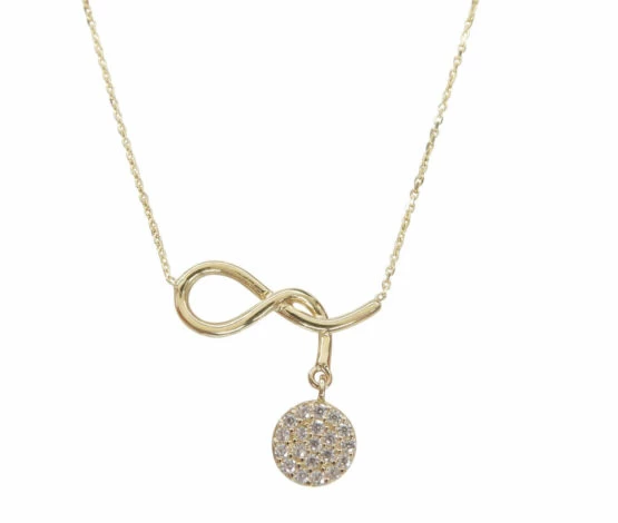 14 karaat gouden fantasie zirkonia hanger 14 karaat gouden fantasie zirkonia hanger
