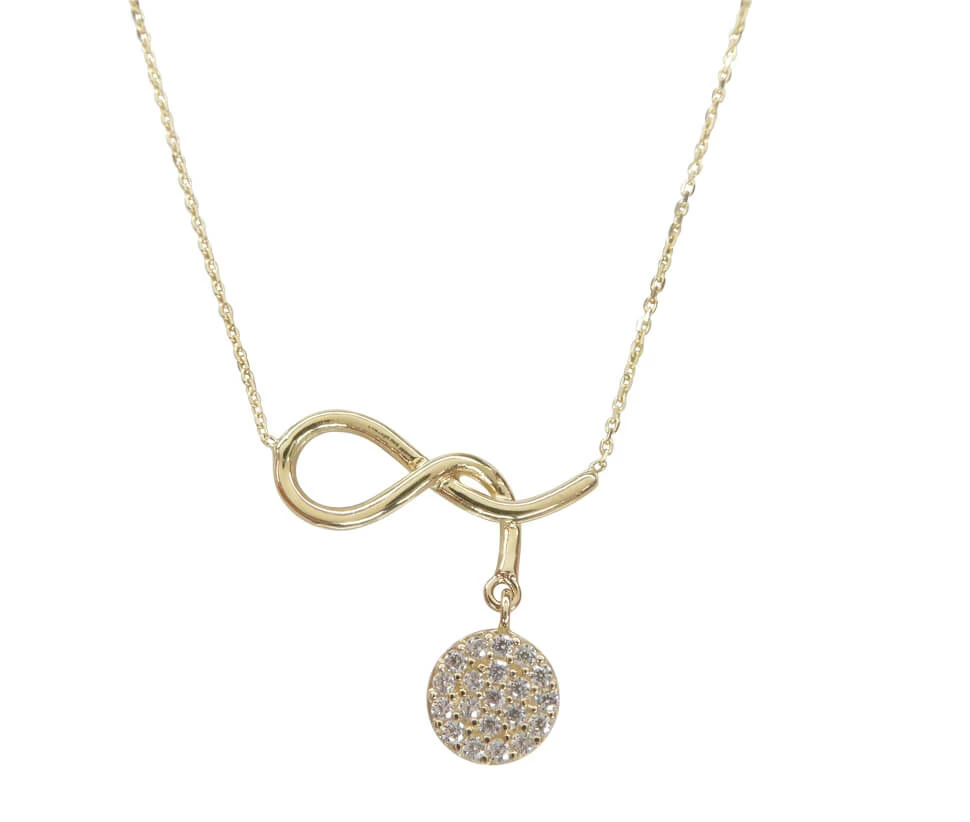 14 karaat gouden fantasie zirkonia hanger