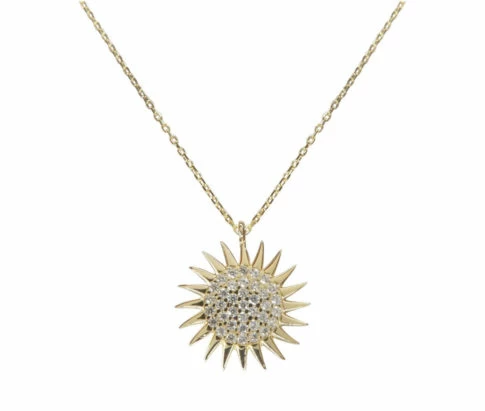 Gouden zirkonia zonnehanger