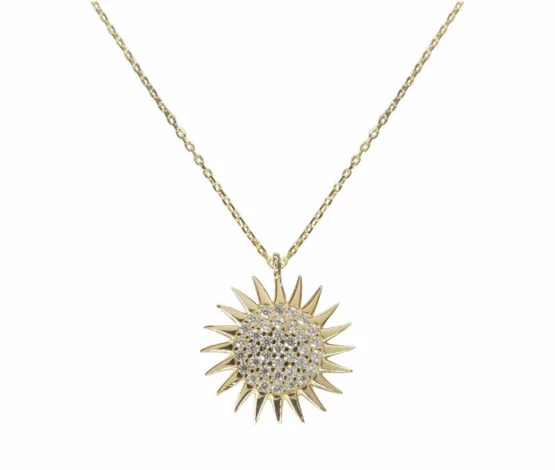 Gouden zirkonia zonnehanger