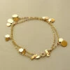Gouden bedeltjes armband