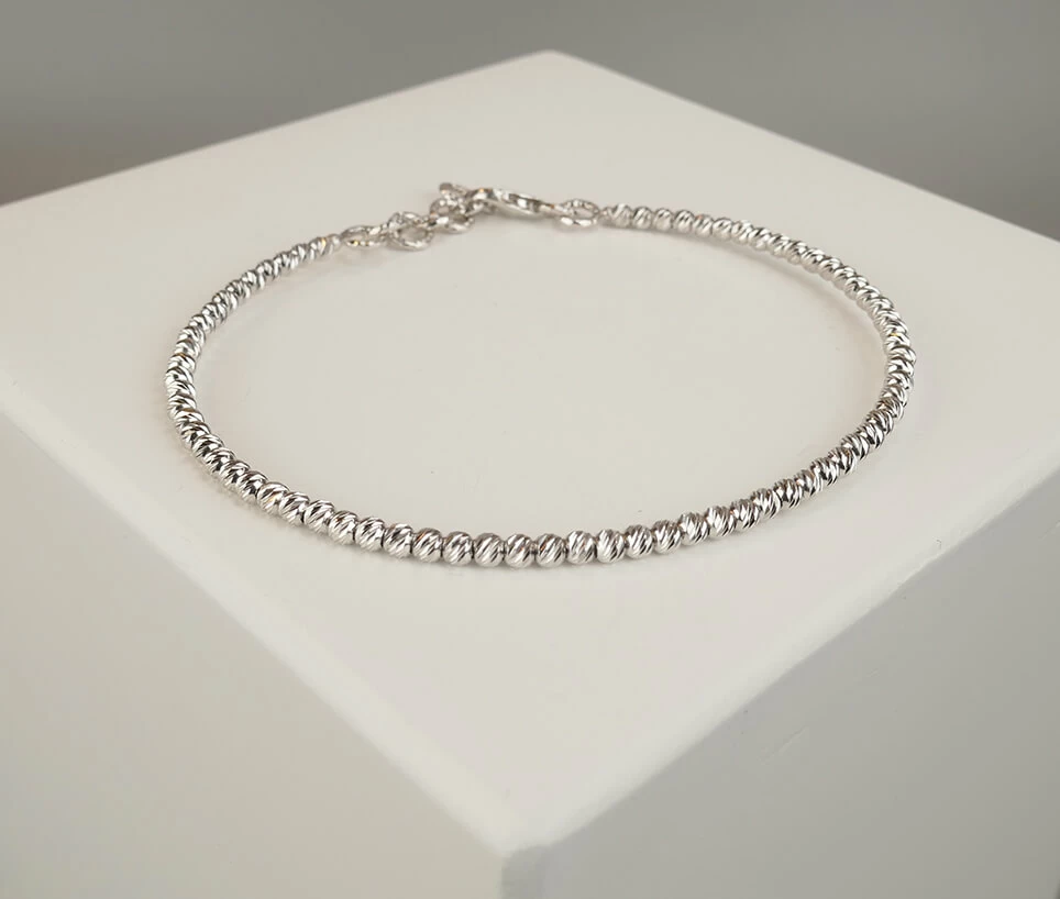14 karaat Christian wit gouden armband