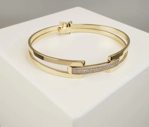 Christian geel en wit gouden armband