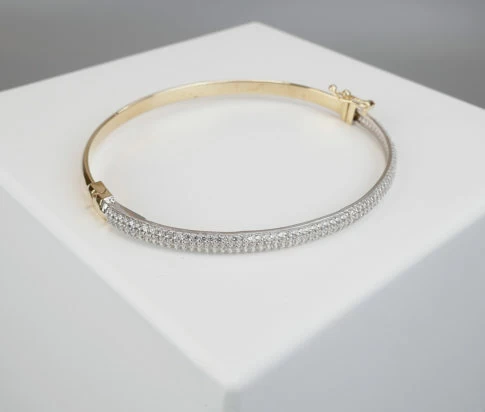 Christian gouden zirkonia slavenarmband