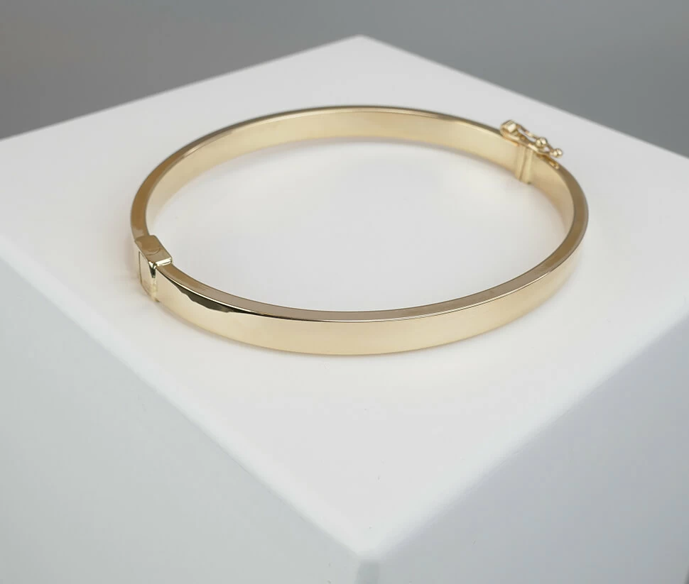 Geel gouden 14 karaat Christian armband