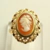 Geel gouden ring met camee