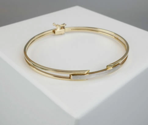 Gouden Christian scharnier armband