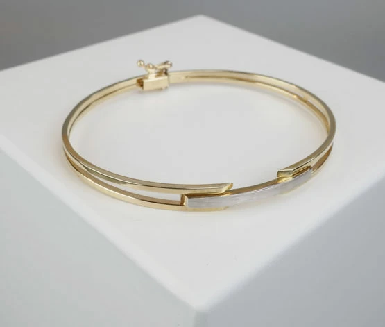 Gouden Christian scharnier armband