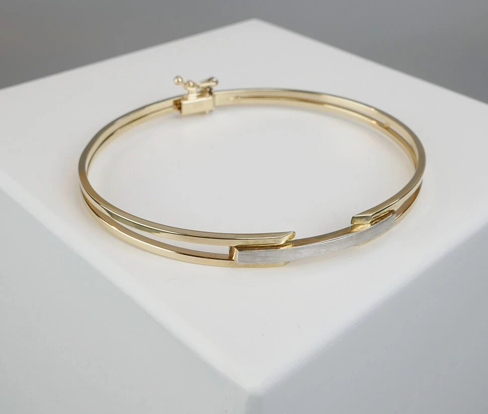 Gouden Christian scharnier armband