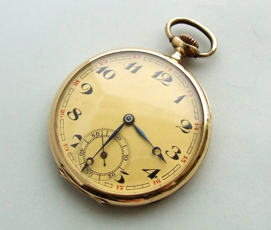 Gouden vintage zakhorloge