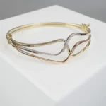 Tricolor Christian gouden slavenarmband