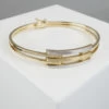 Wit en geel gouden Christian scharnier armband