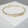 Wit en geel gouden scharnier armband