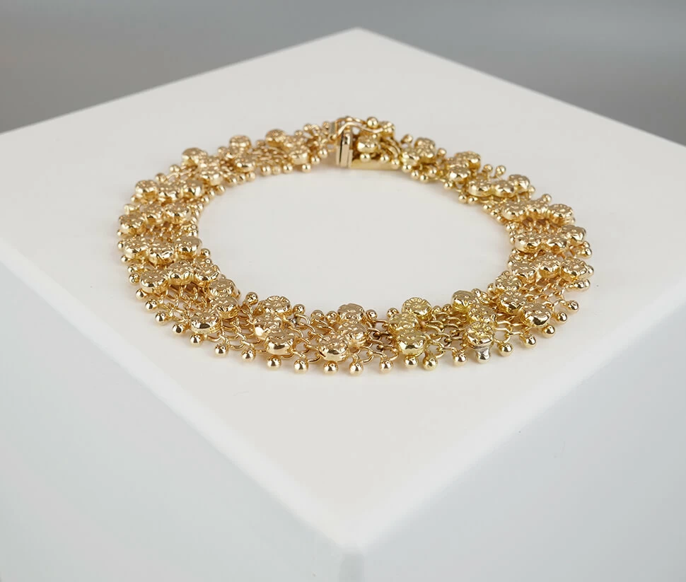 14 karaat rosé armband vintage