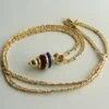 18 karaat gouden collier met lapis lazuli hanger