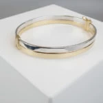 Gouden Christian bicolor slavenarmband Gouden Christian bicolor slavenarmband
