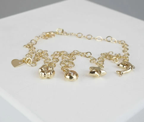 Enkelband geel goud