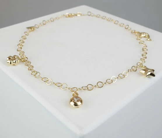 Enkelband geel goud