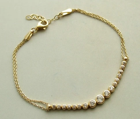 Geel goud zirkonia armband