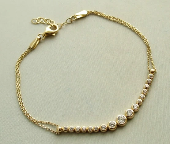 Geel goud zirkonia armband Geel goud zirkonia armband