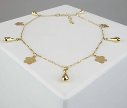 Geel gouden enkelband
