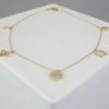 Goud enkelband met bedels