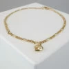 Gouden enkelband met hart