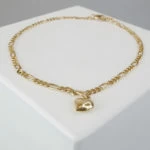 Gouden enkelband met hart