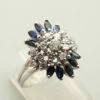 Gouden diamanten ring met saffier