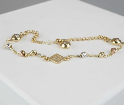 Christian goud fantasie armband