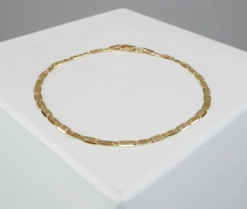 Gouden schakel armband