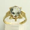 Geel gouden ring met aquamarijn