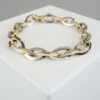 Wit en geel gouden armband