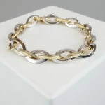 Wit en geel gouden armband