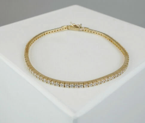 Christian geel gouden zirkonia armband