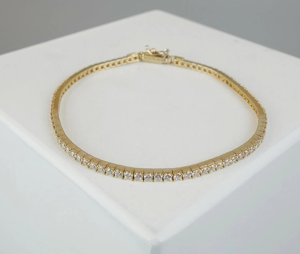 Christian geel gouden zirkonia armband