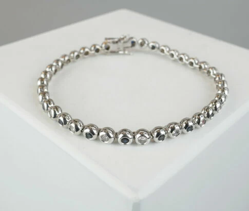 Saffier en diamant tennis armband