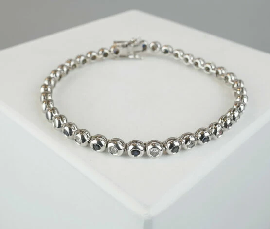 Saffier en diamant tennis armband