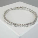 Wit gouden care tennis armband