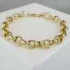 Gouden ovale jasseron armband