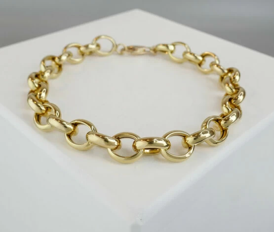 Gouden ovale jasseron armband Gouden ovale jasseron armband